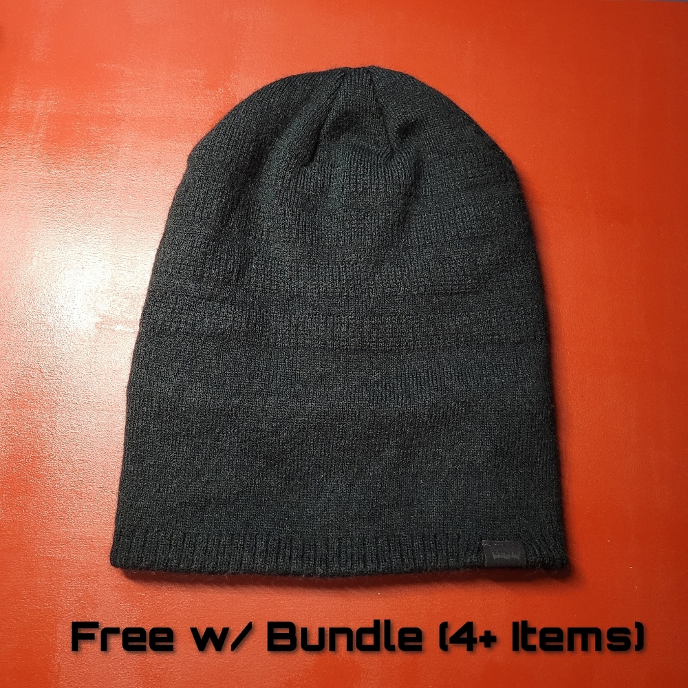 Levi's Black Knit Beanie Fur Lined Fuzzy Cap Hat Unisex One Size Women's OS Hats